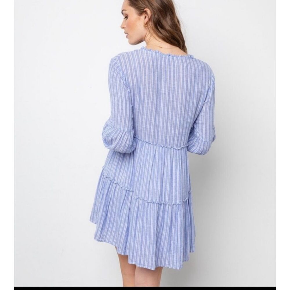 Rails Everly Ludlow Stripe Linen Blend Long Sleev… - image 3